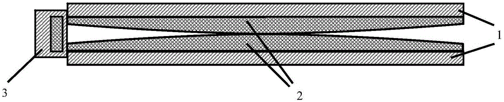 Dual-polarized waveguide slot feed source lens antenna with symmetric dielectric filling columns