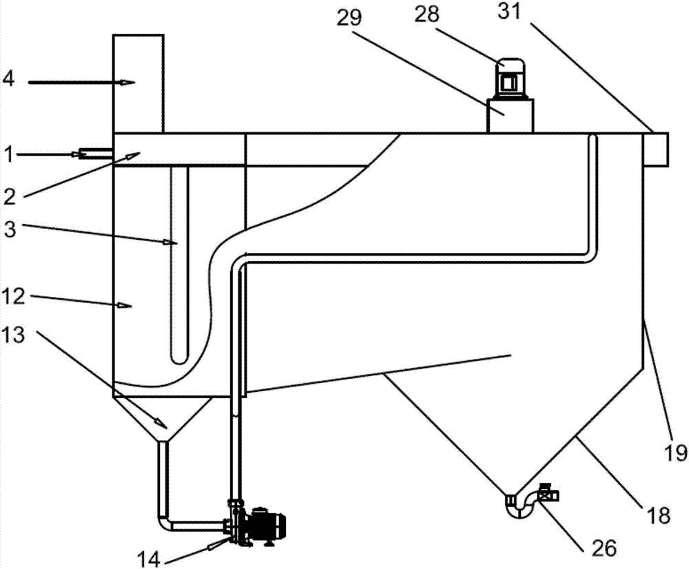 Treatment device for purifying beneficiation sewage through efficient neutral flocculant