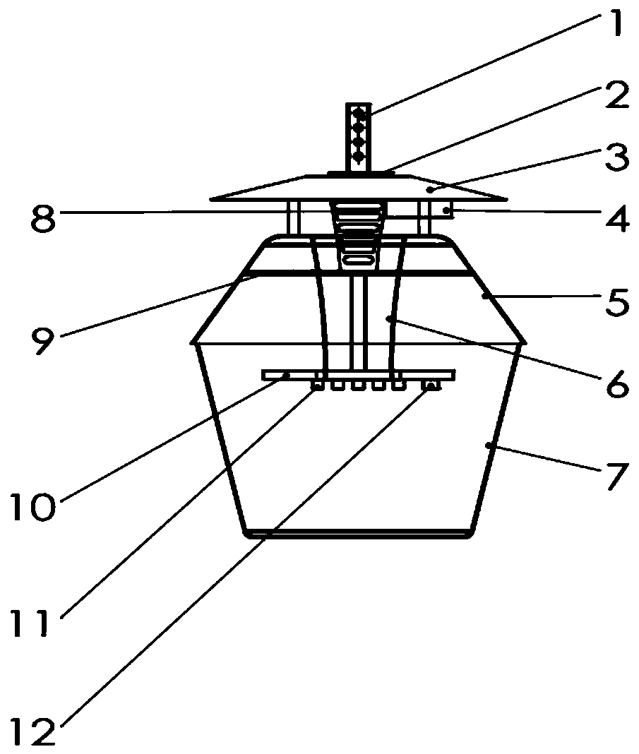 Infrared sensing-based automatic-counting trap of adult hyphantria cunea and application method of infrared sensing-based automatic-counting trap