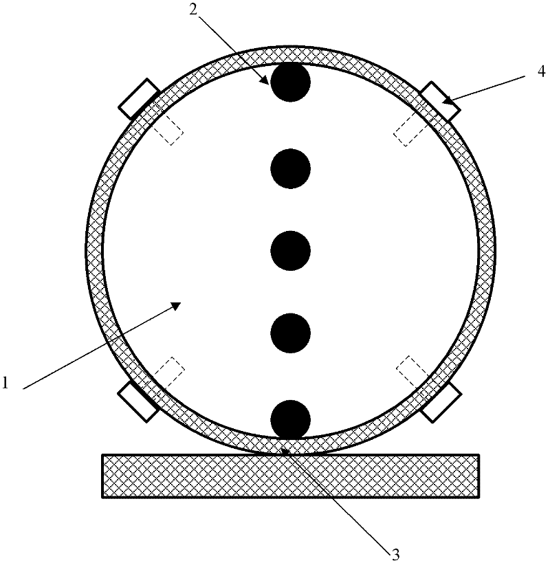 A method and device for testing the concentrating performance of a solar dish concentrator