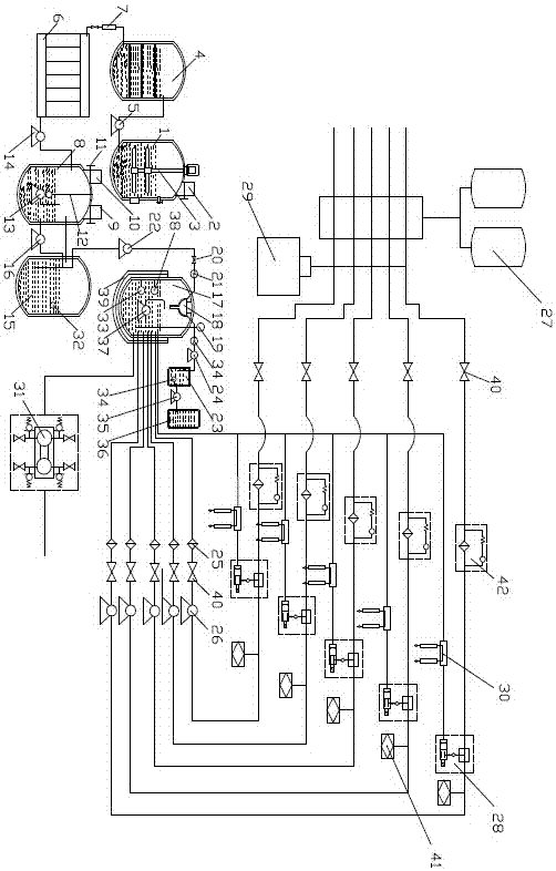 Centralized liquid feeding system for mining area