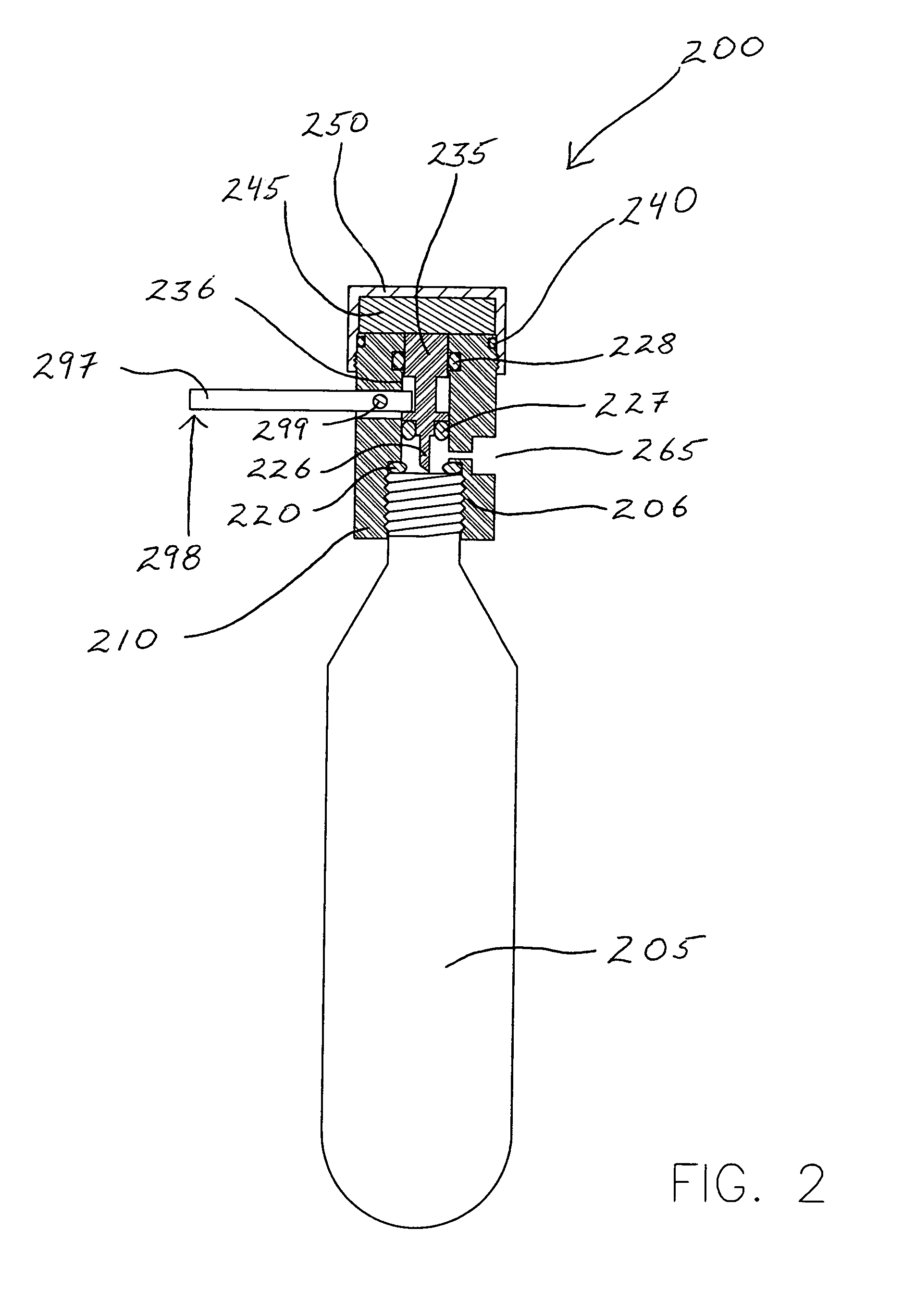 Heat actuated puncturing mechanism for a compressed gas cartridge