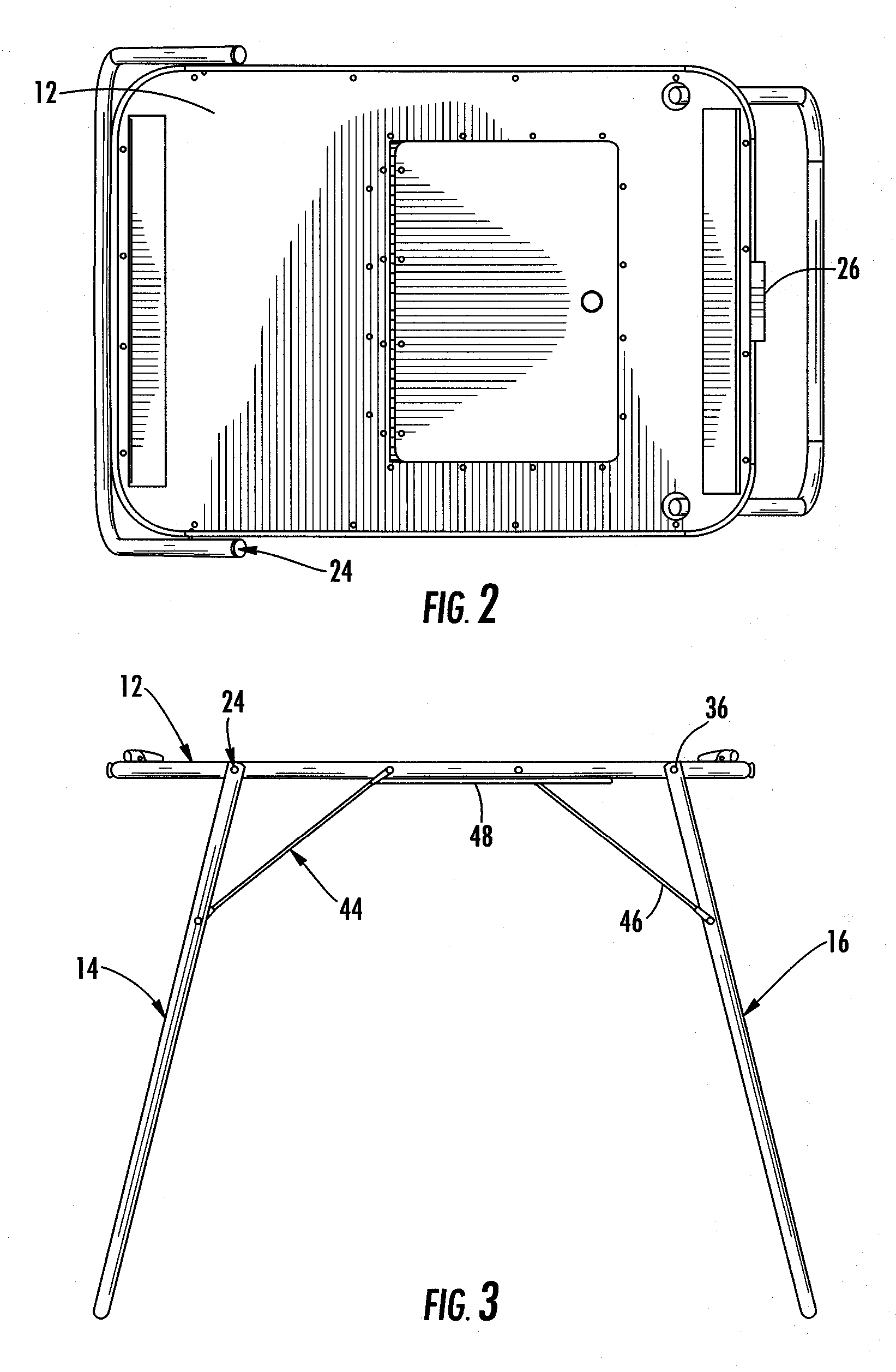 Portable table carrier for construction plans