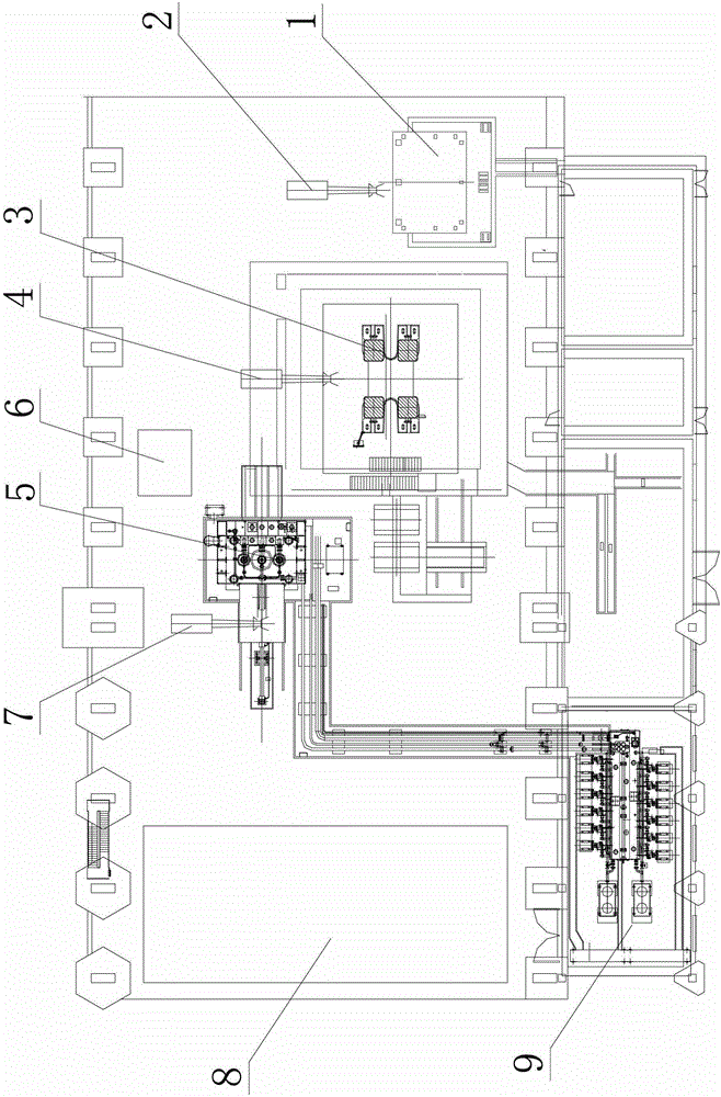 Fully automatic pressing production line for large steam turbine blades