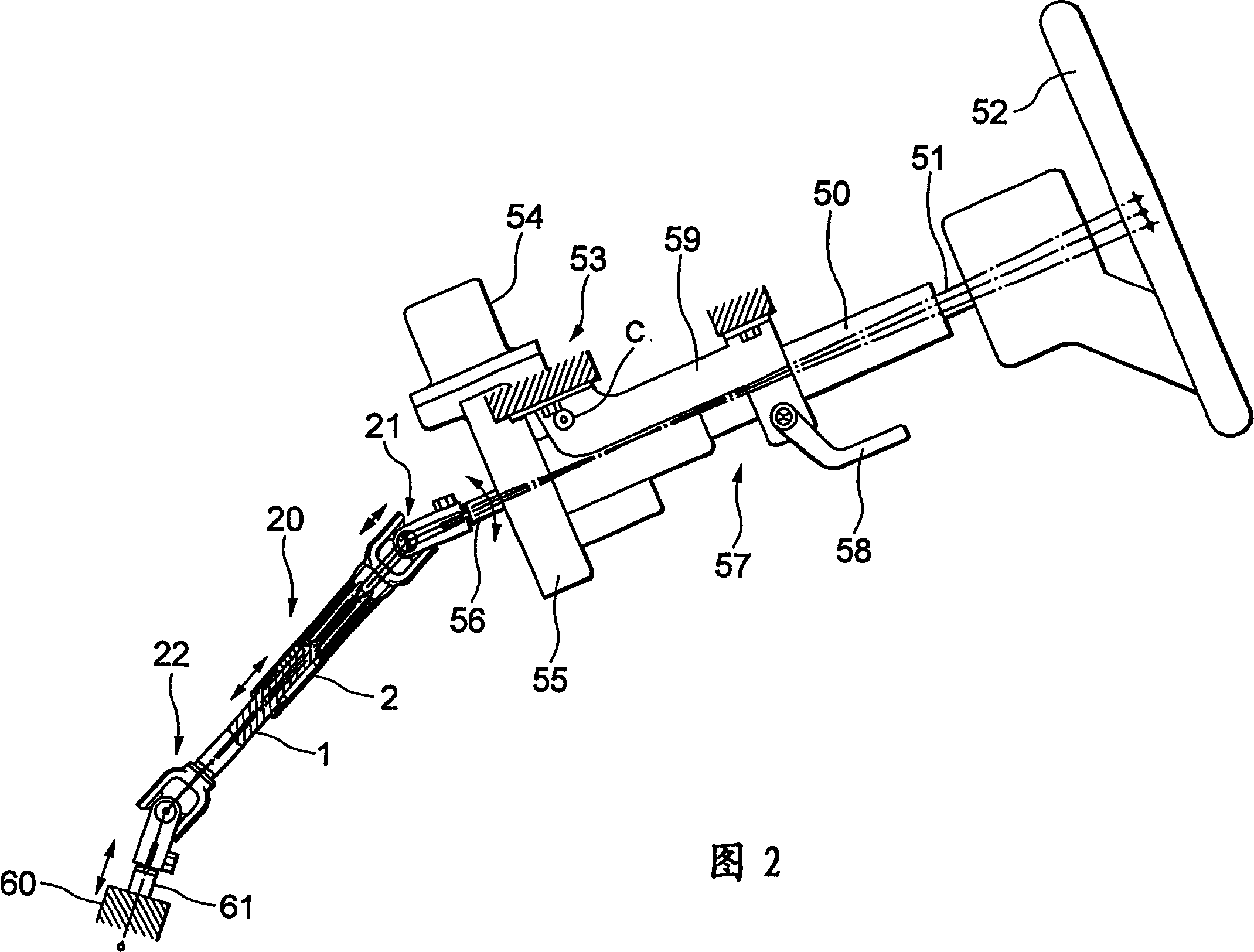 Steering device for motor vehicle