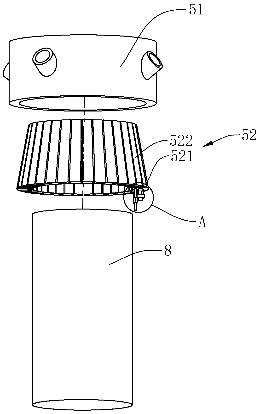 Pile foundation static load detection device