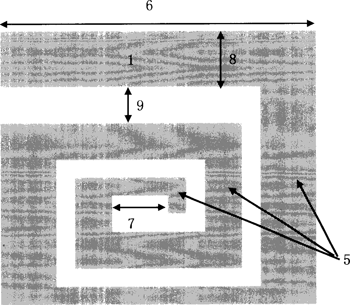 Antenna structure on IC and manufacturing method