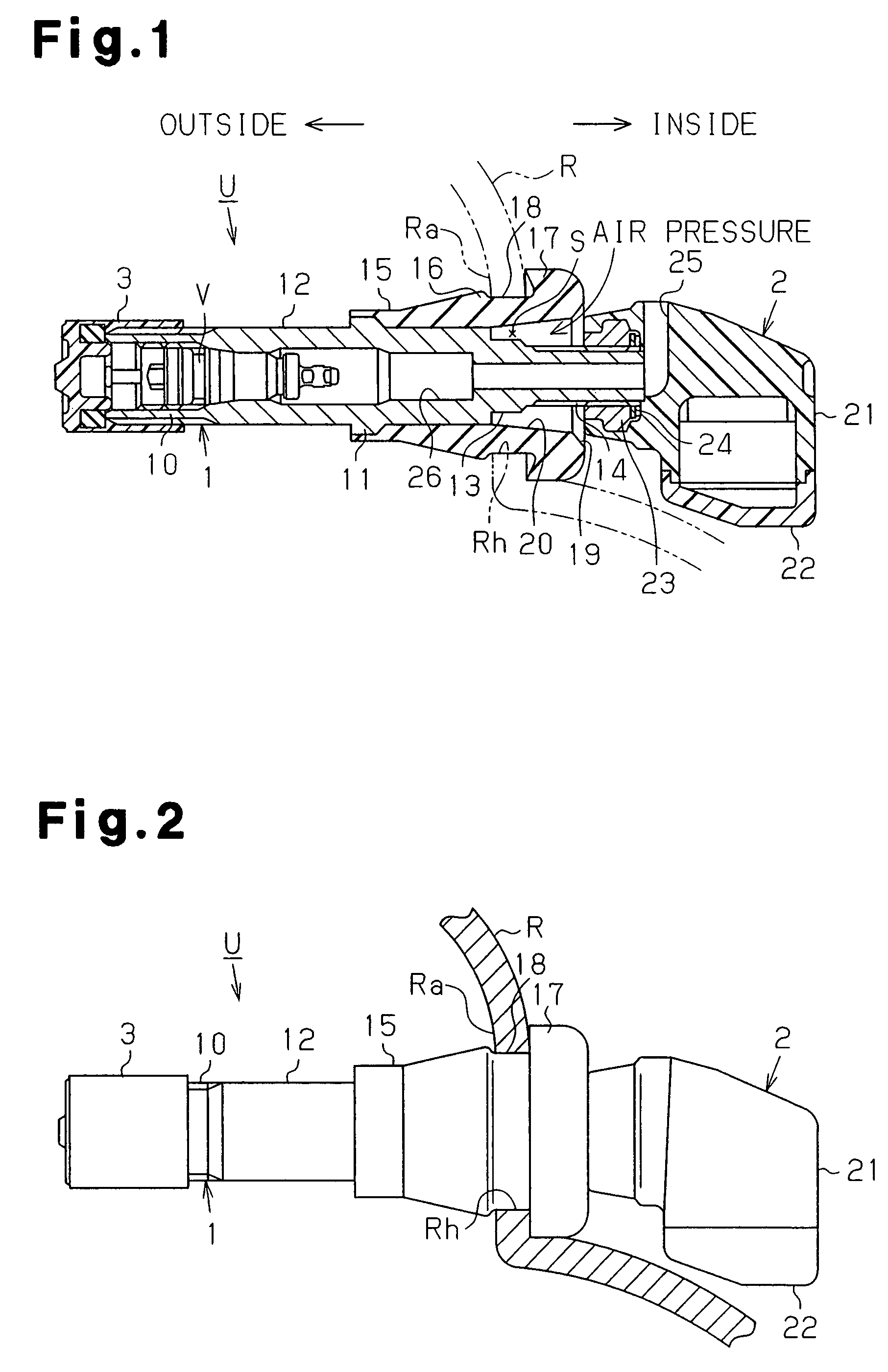 Tire valve unit