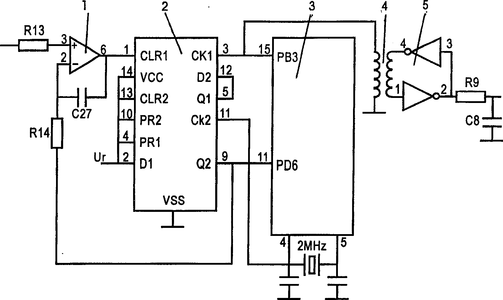 Isolating A/D to D/A converting circuit
