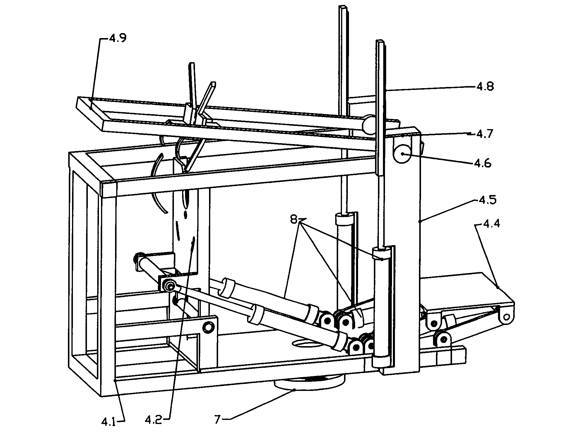 Mechanical operation device for lifting and lowering oil tube of oil well