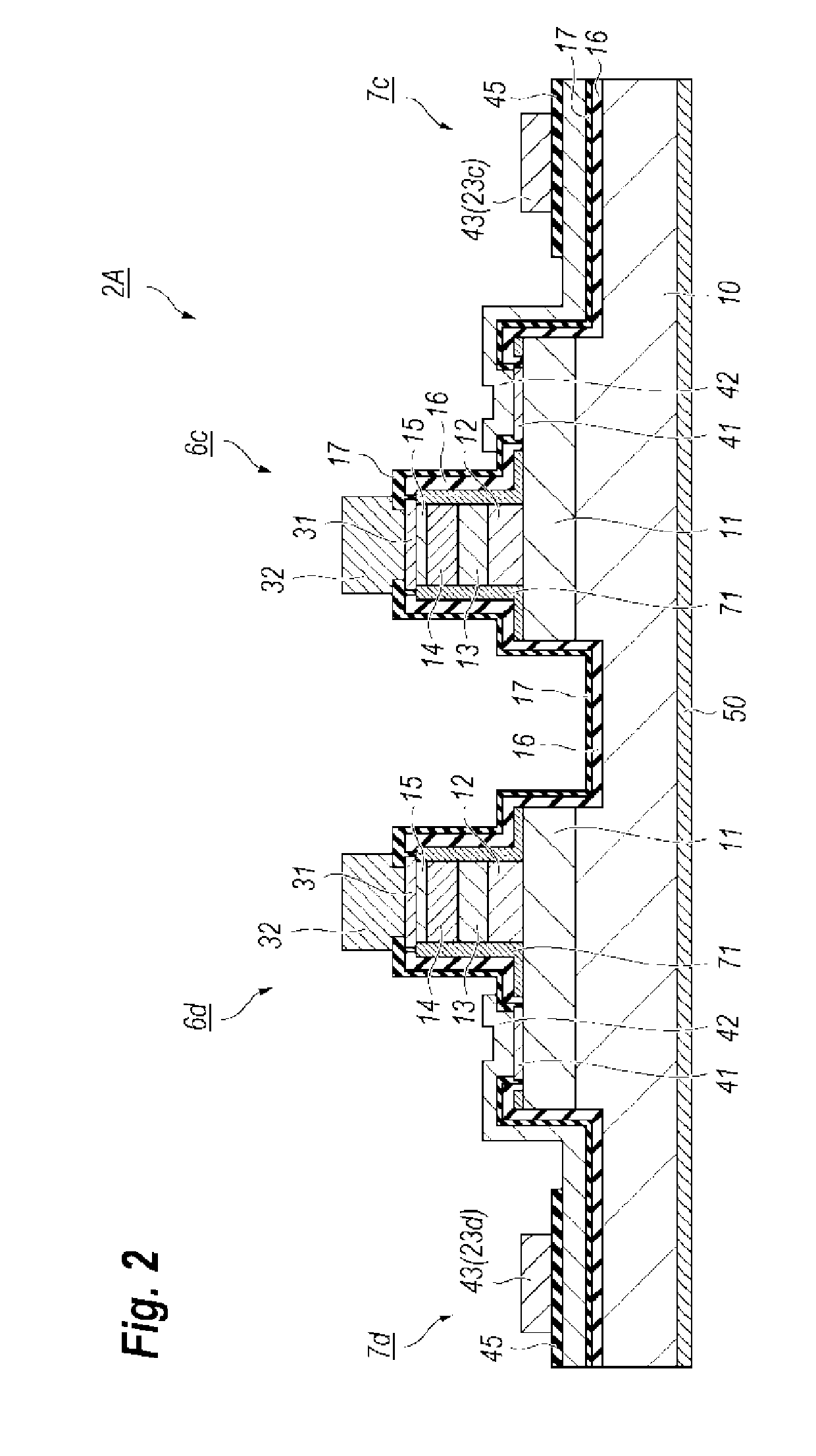 Photodiode device monolithically integrating waveguide element with photodiode element type of optical waveguide