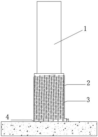 A repair anti-scouring structure and construction method based on tire strip pier