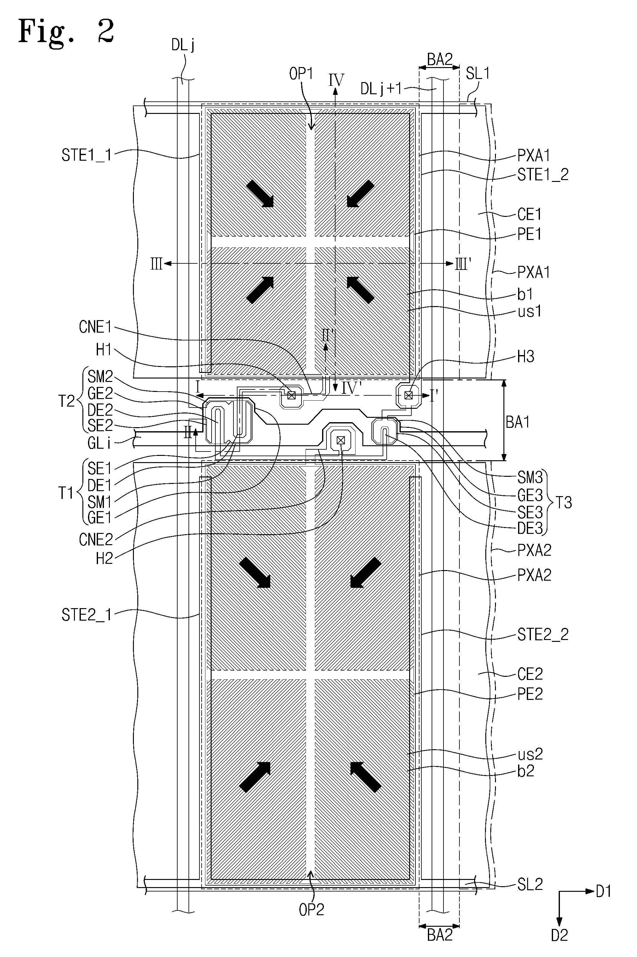 Nanocrystal display including black matrix between common electrode and data line in boundary between pixel areas