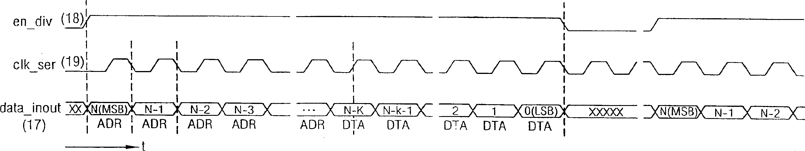 Transmitting and receiving arrangement for radios having a baseband component, a radio-frequency component and an interface arranged in between them