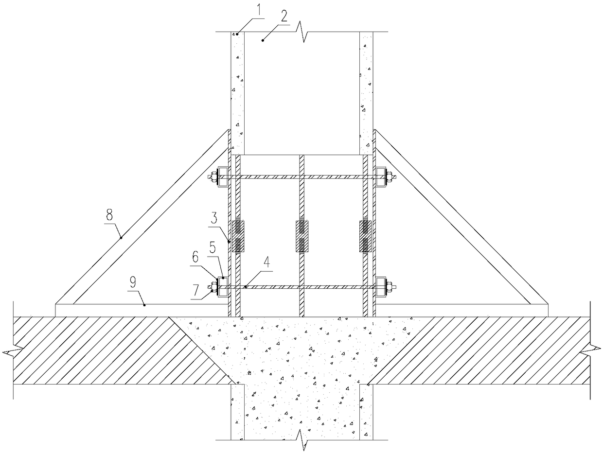 Support system, assembly-type laminated frame column and column bottom module erecting method