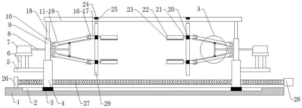 Metal plate processing clamping device for constructional engineering