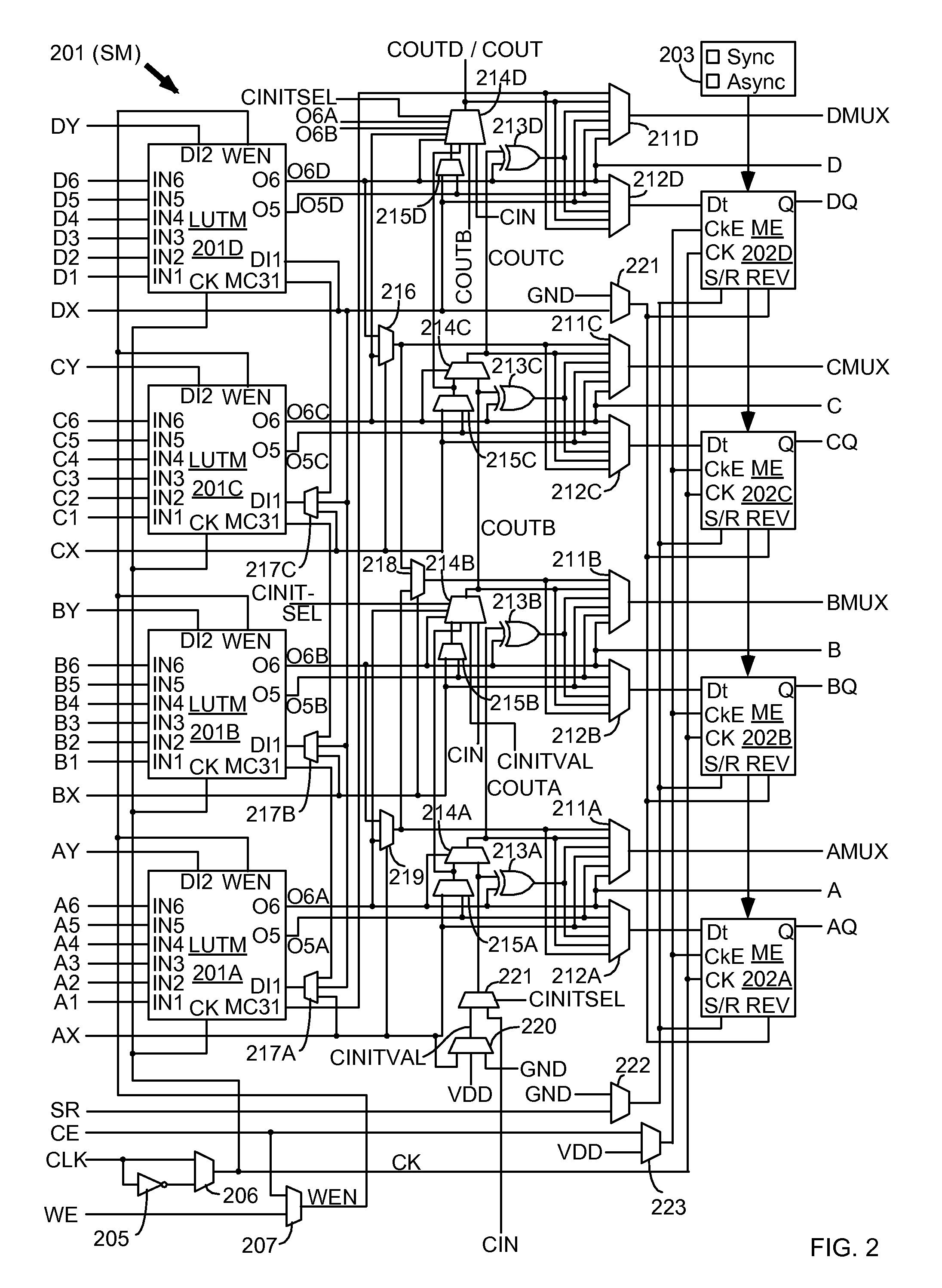 Method of and circuit for generating parameters for a predistortion circuit in an integrated circuit using a matrix