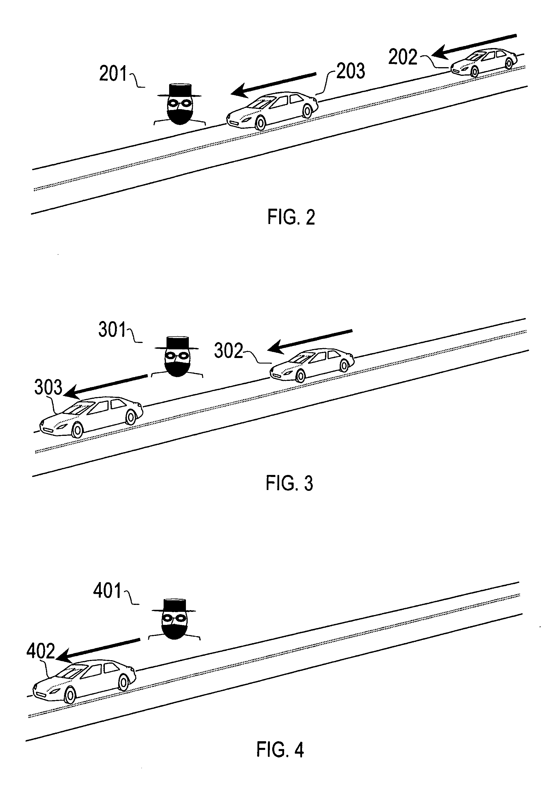 Hazard countermeasure system and method for vehicles