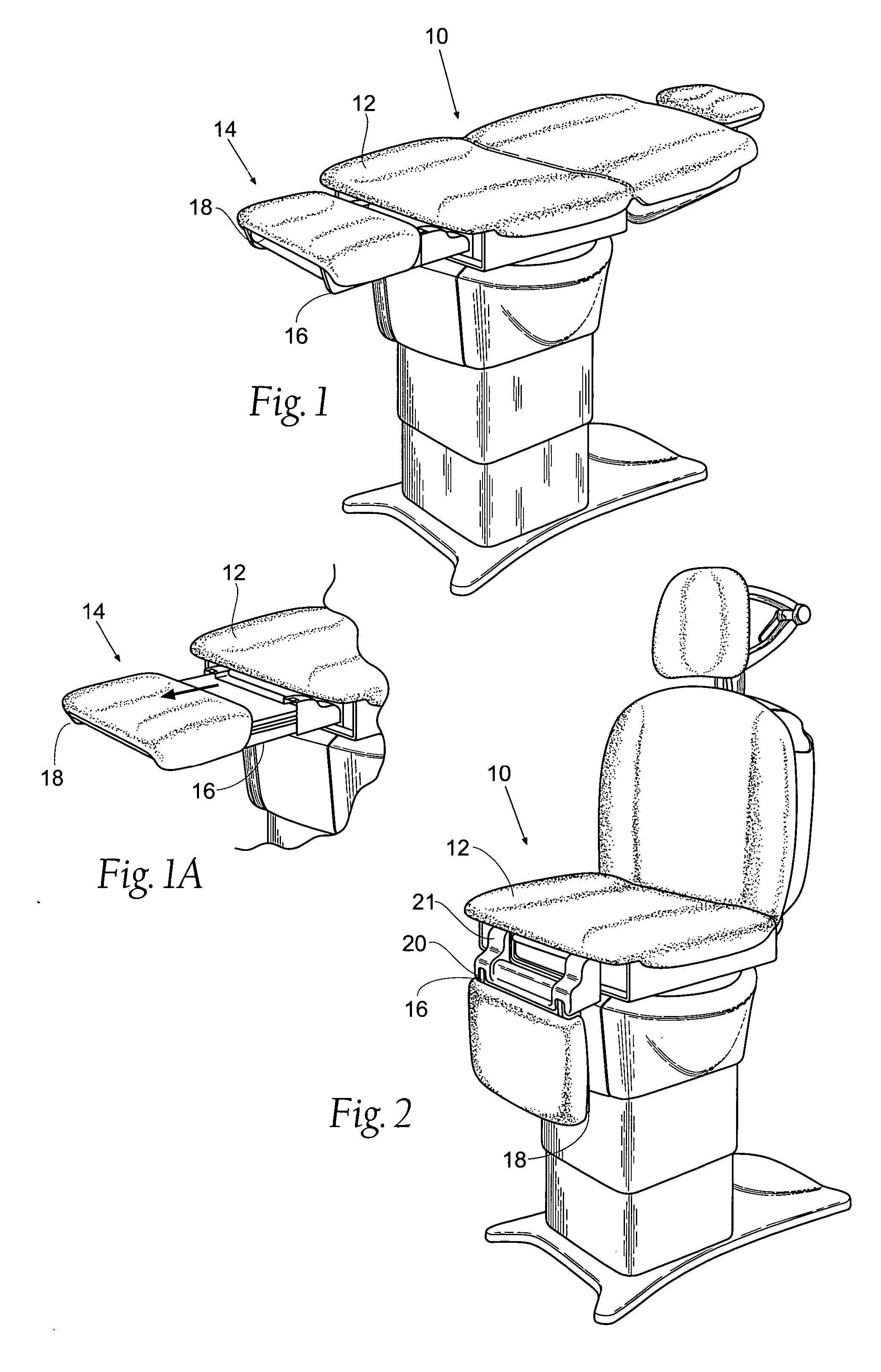 Leg rest and kneeler assembly for a medical examination table