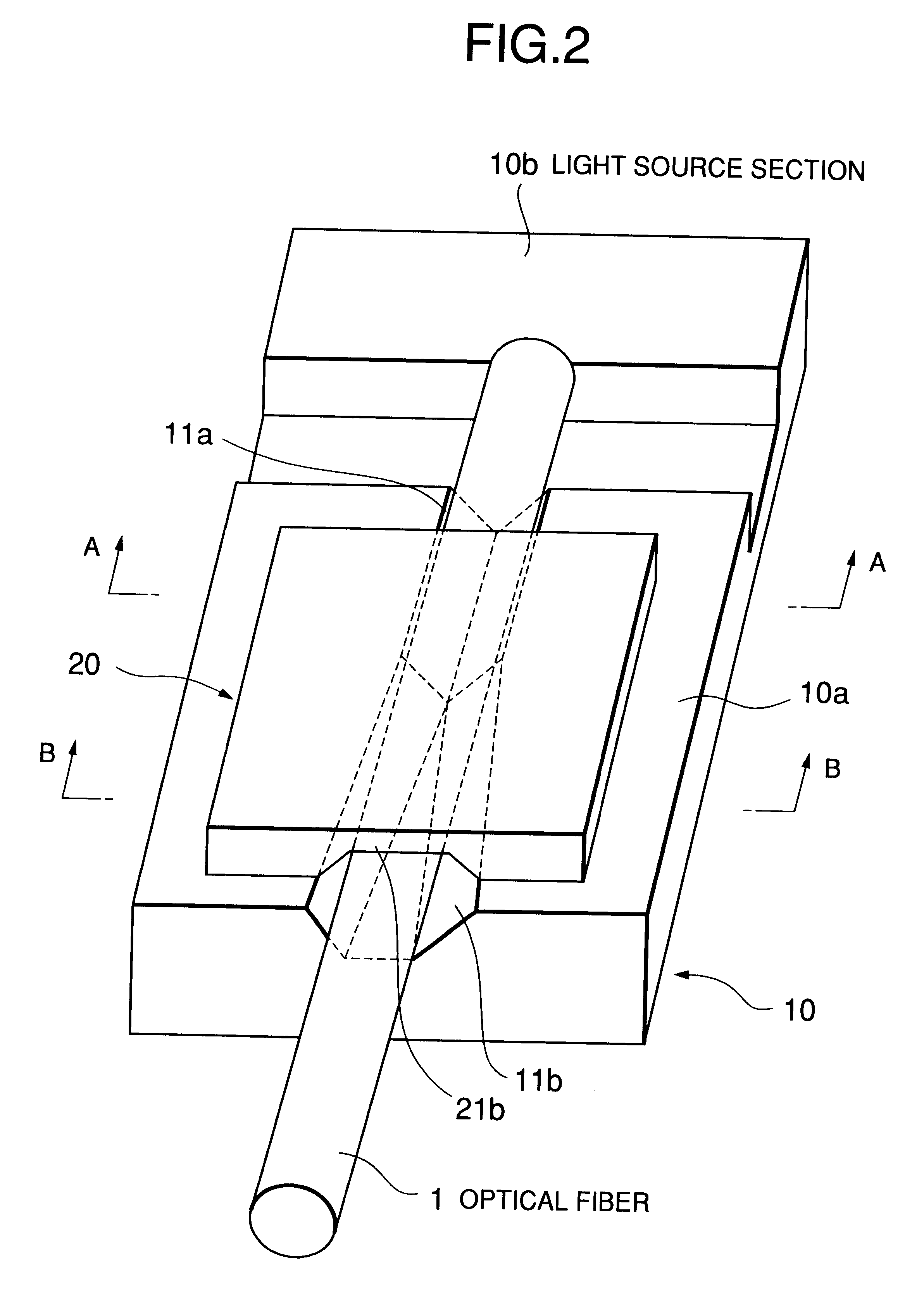 Installation structure for optical fiber