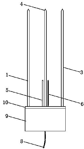 Heat time-domain reflectometer probe applicable to high-salinity soil