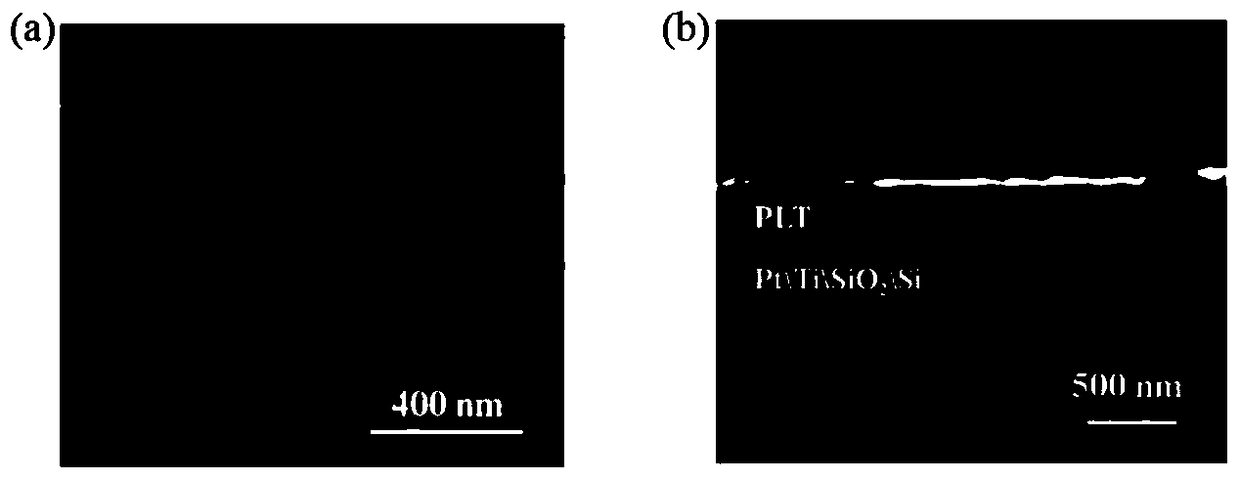 A kind of plt film whose resistive switch performance can be regulated by mechanical load and its preparation method