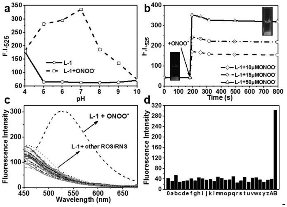 A kind of onoo-fluorescent probe, preparation method and application thereof