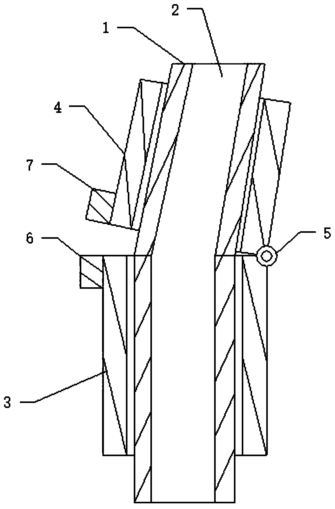 A bending correction device for utility poles