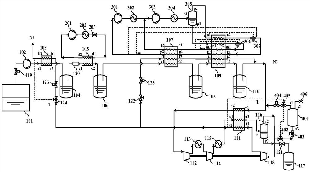 Crude oil volatile gas graded liquefaction system and working method thereof