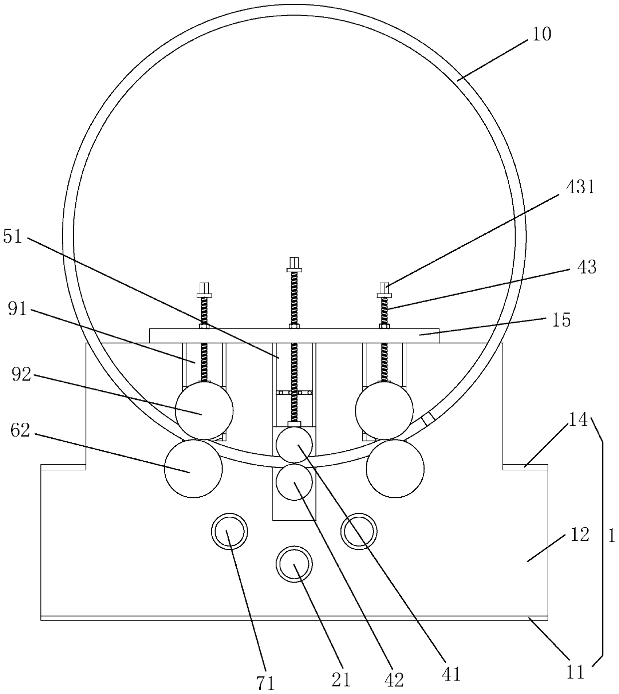Double-curvature profile bending machine