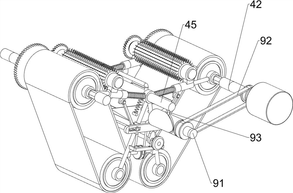 A wood floor residual wax wiping machine