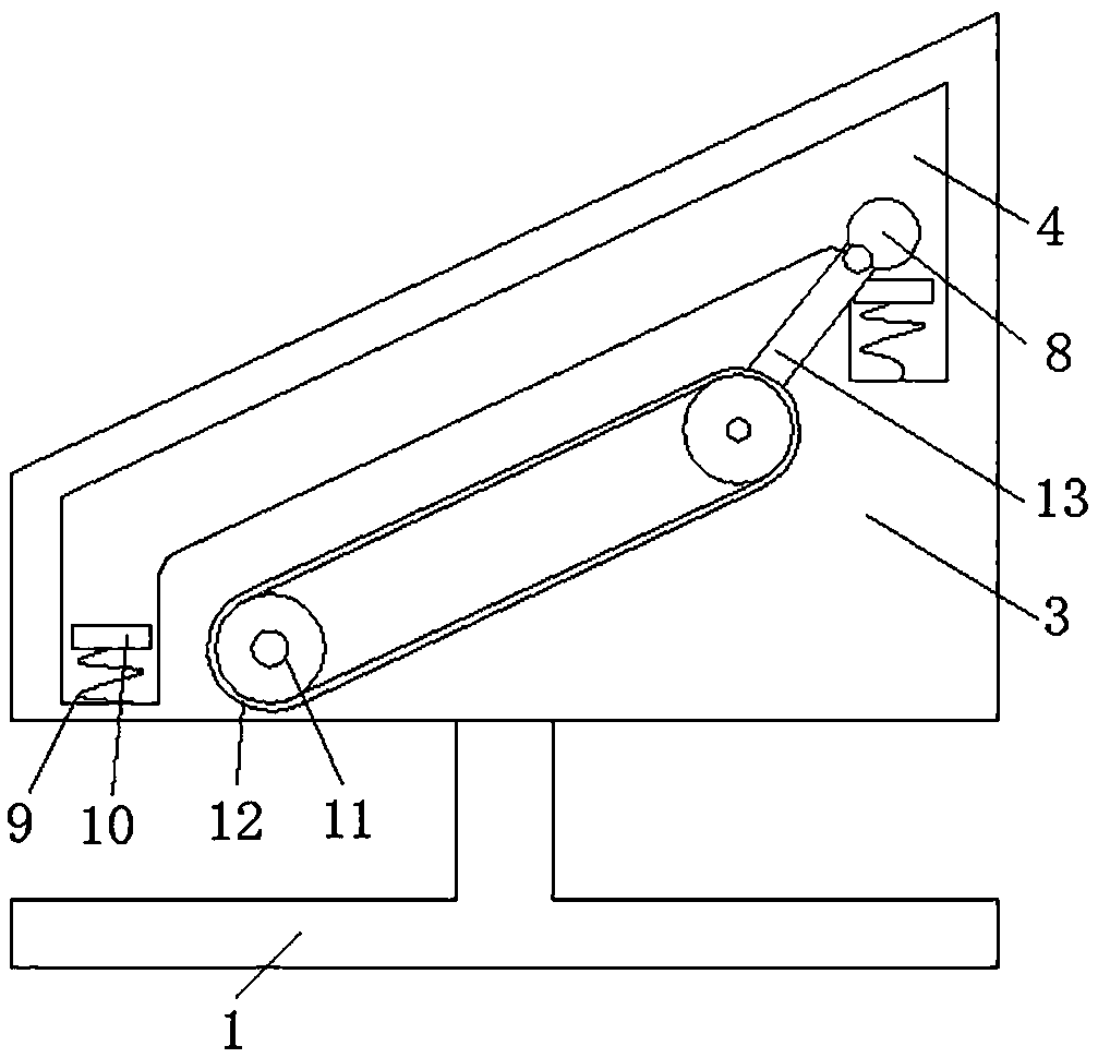 Solar photovoltaic support with cleaning device for building roof