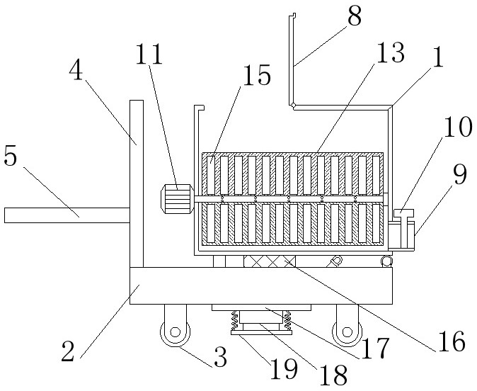 Material transporting device for building concrete construction
