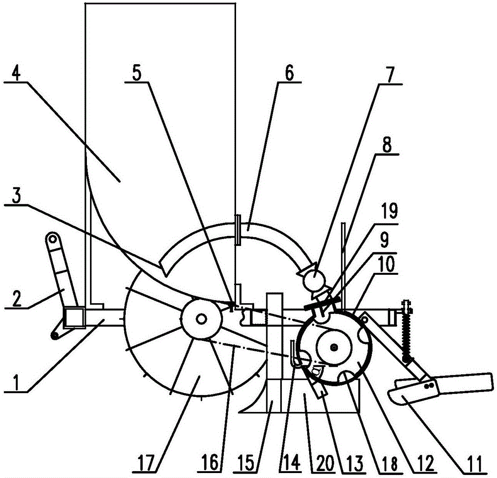 Grooved wheel type fluid dibble-seeding machine