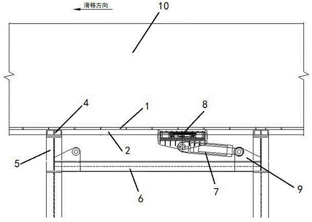 An inverted track sliding system and sliding method thereof