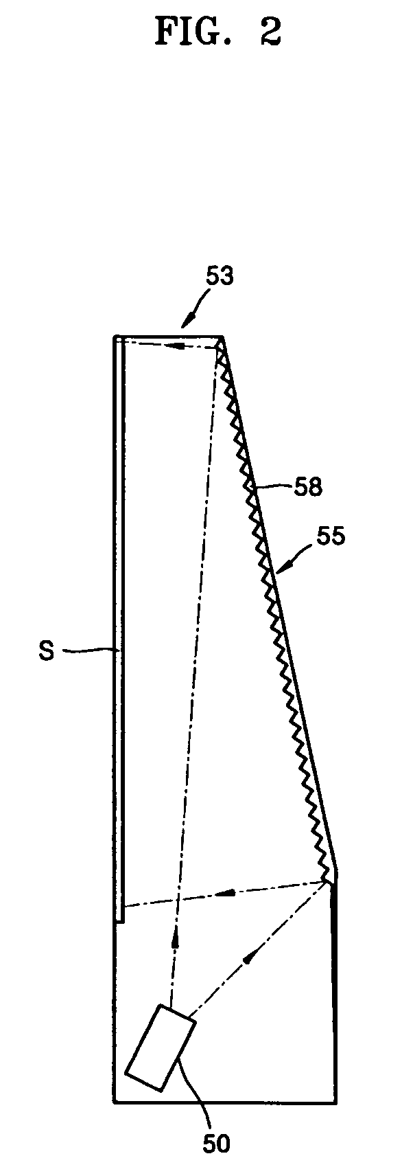 Reflection unit having a mirror array, and projection display system employing the same