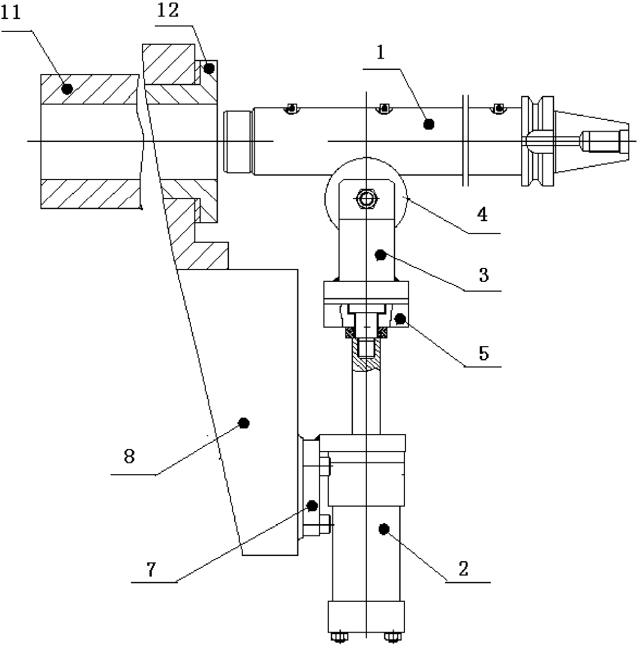 Supporting mechanism for machine tool cutter