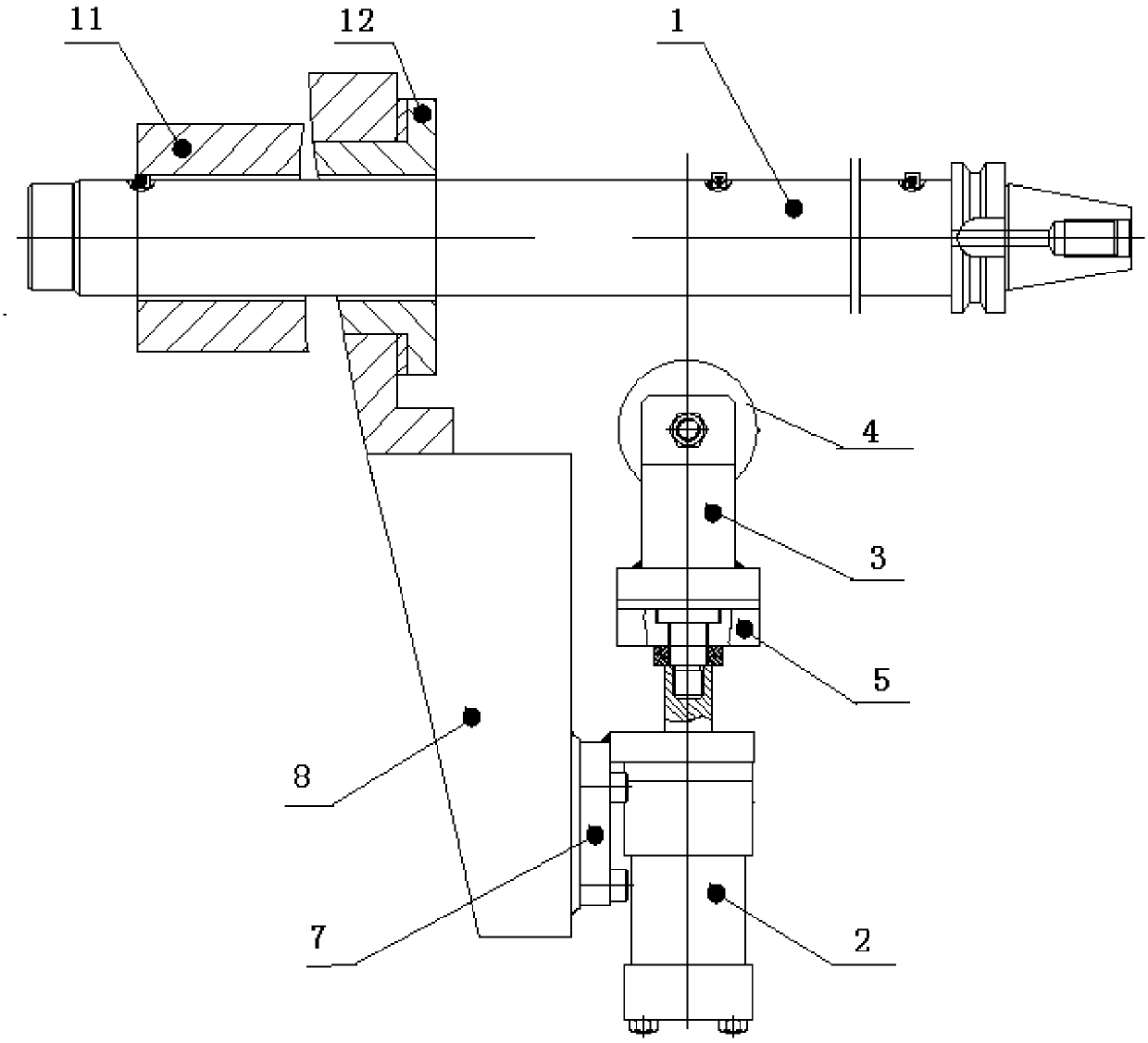 Supporting mechanism for machine tool cutter