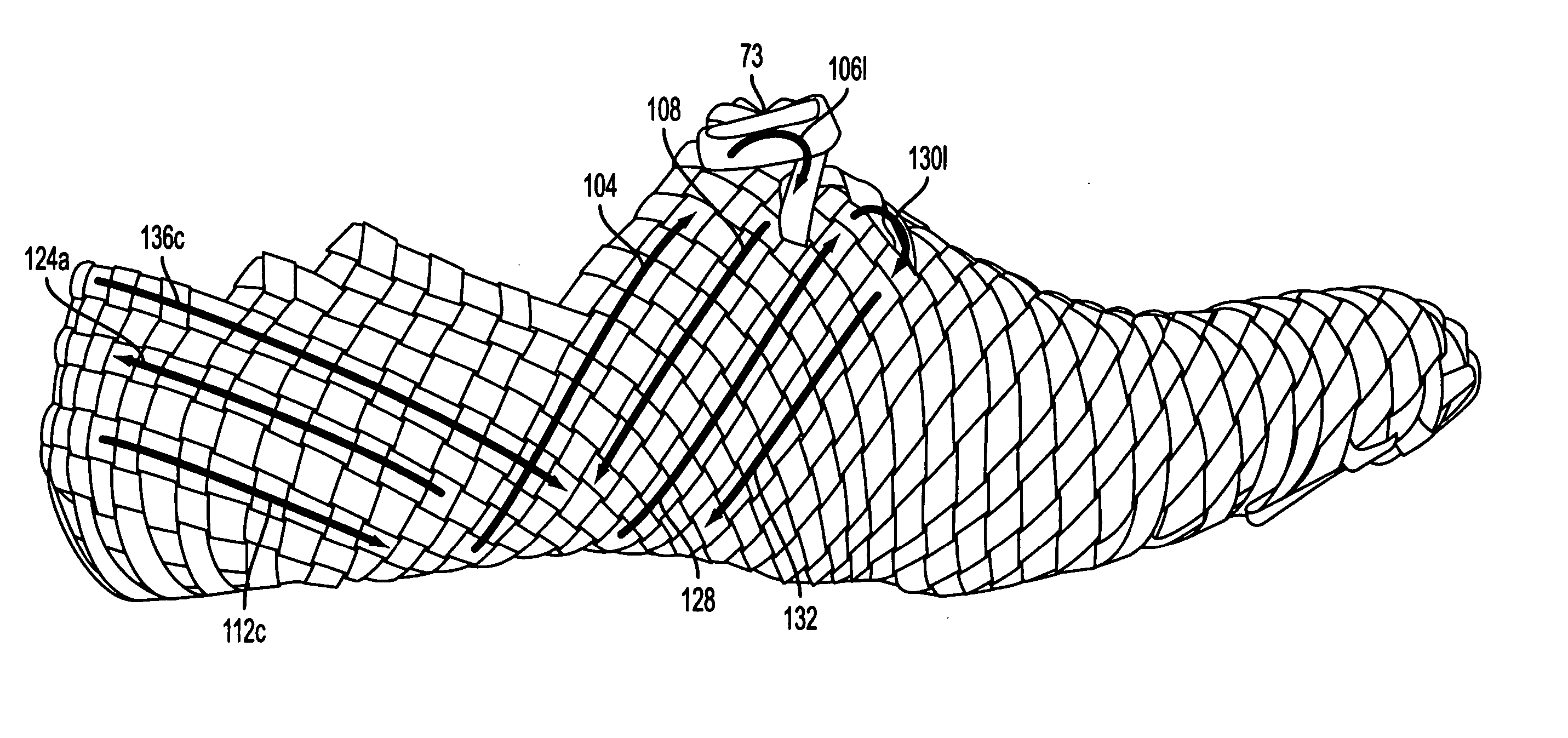 Woven shoe with integral lace loops