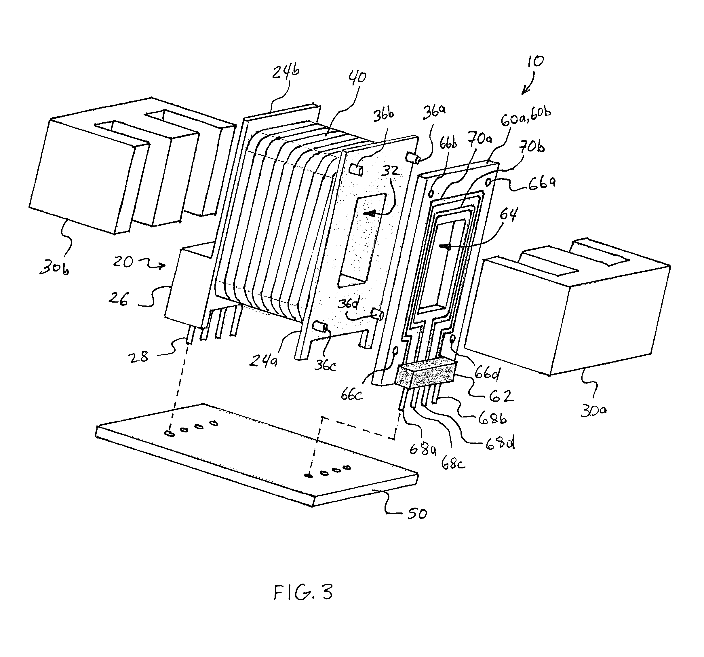 Magnetic component with auxiliary winding circuit board