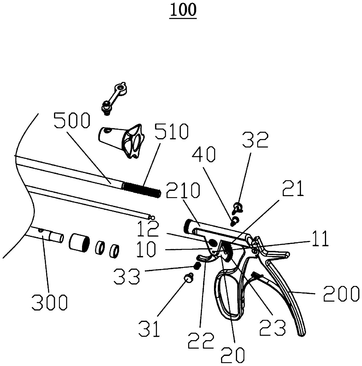 Fastening safety device of continuous sending clip applicator