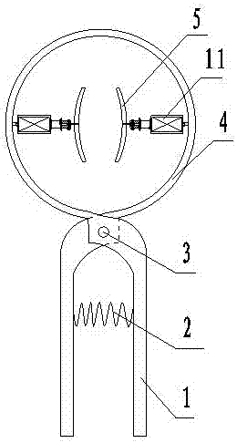 Electric orange girdling device capable of human-assistance hand-held push-pull electromagnet reducing branch clamping