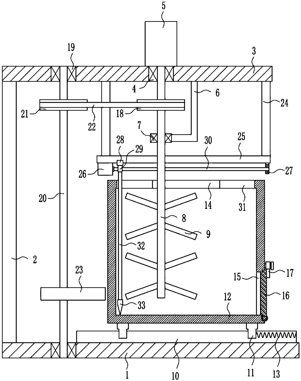 Concrete stirring device used for hydraulic engineering