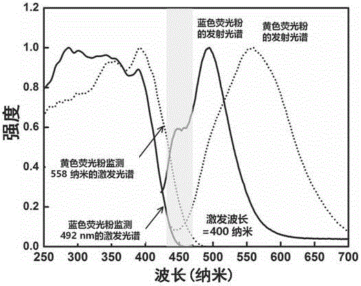 Luminous material, preparation method of luminous material and white light LED (light emitting diode) device
