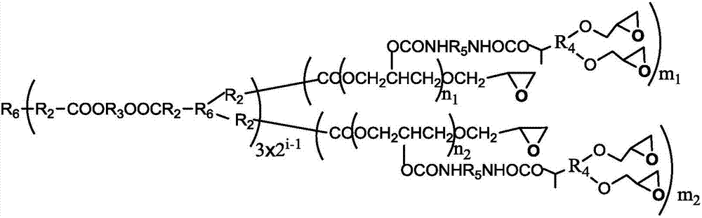 A kind of degradable self-crosslinking hyperbranched epoxy resin and preparation method thereof