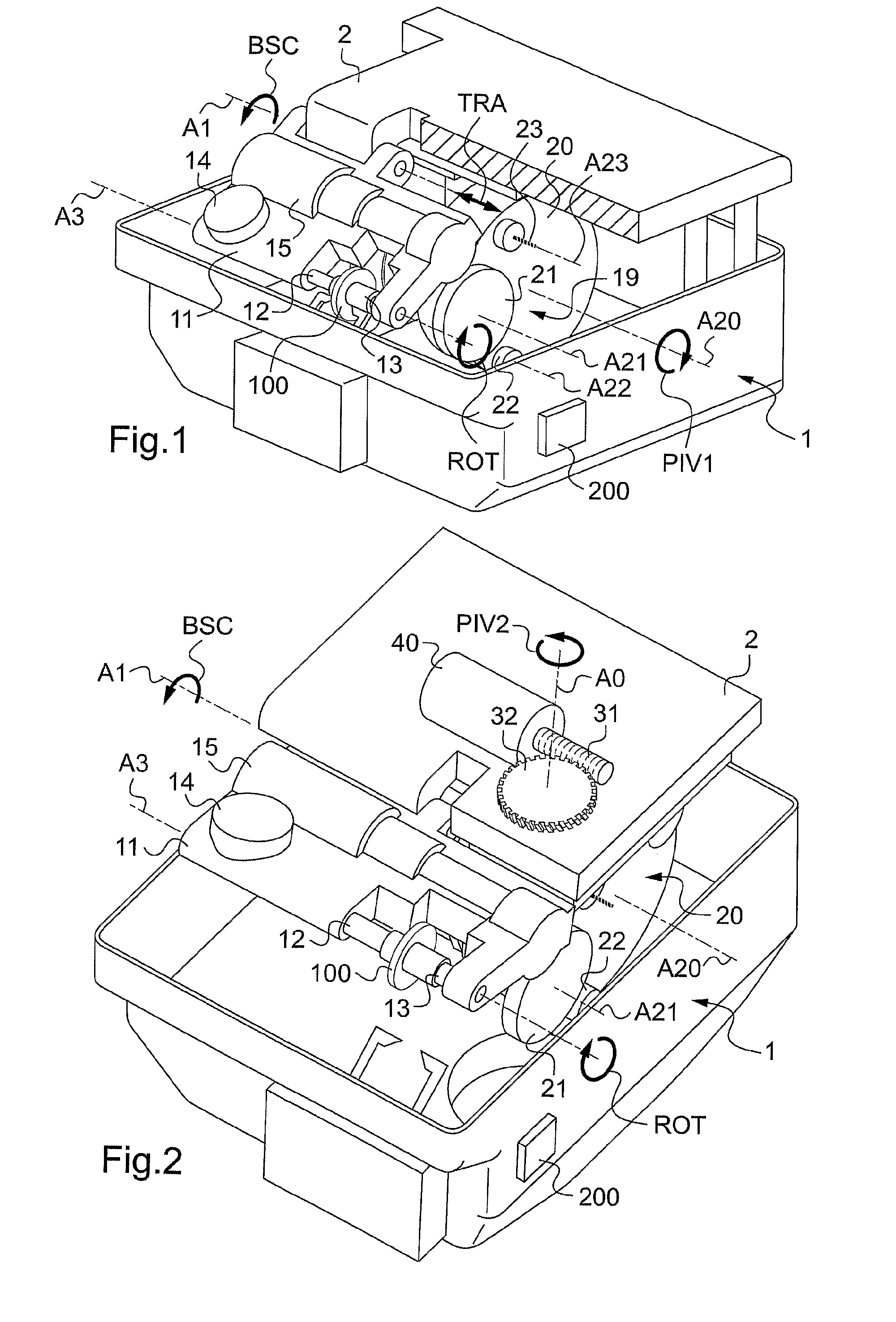 Machine for shaping an eyeglass lens, the machine being provided with a turnable tool-carrier having a plurality of working tools mounted thereon