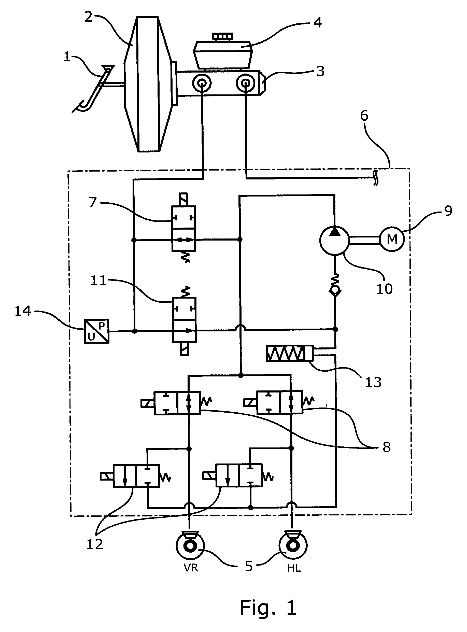 Method for supporting a brake system in case of reduced effectiveness of the vehicle brake system
