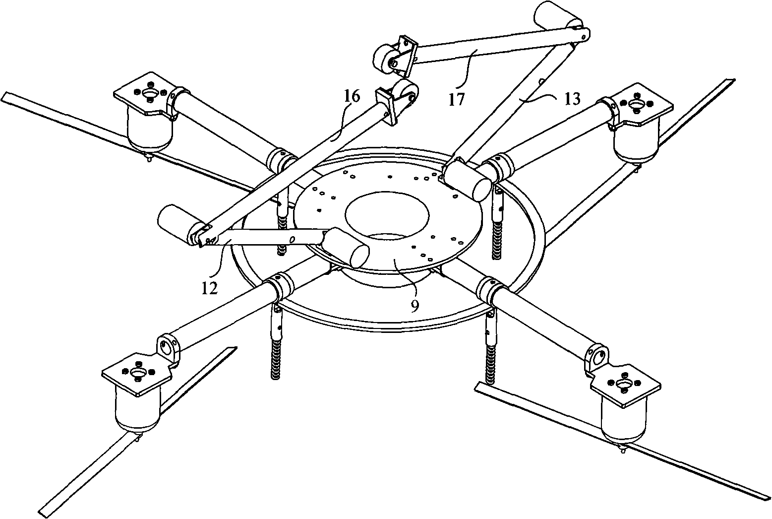 Multi-rotor wheel-leg type multifunctional air robot and sports programming method thereof