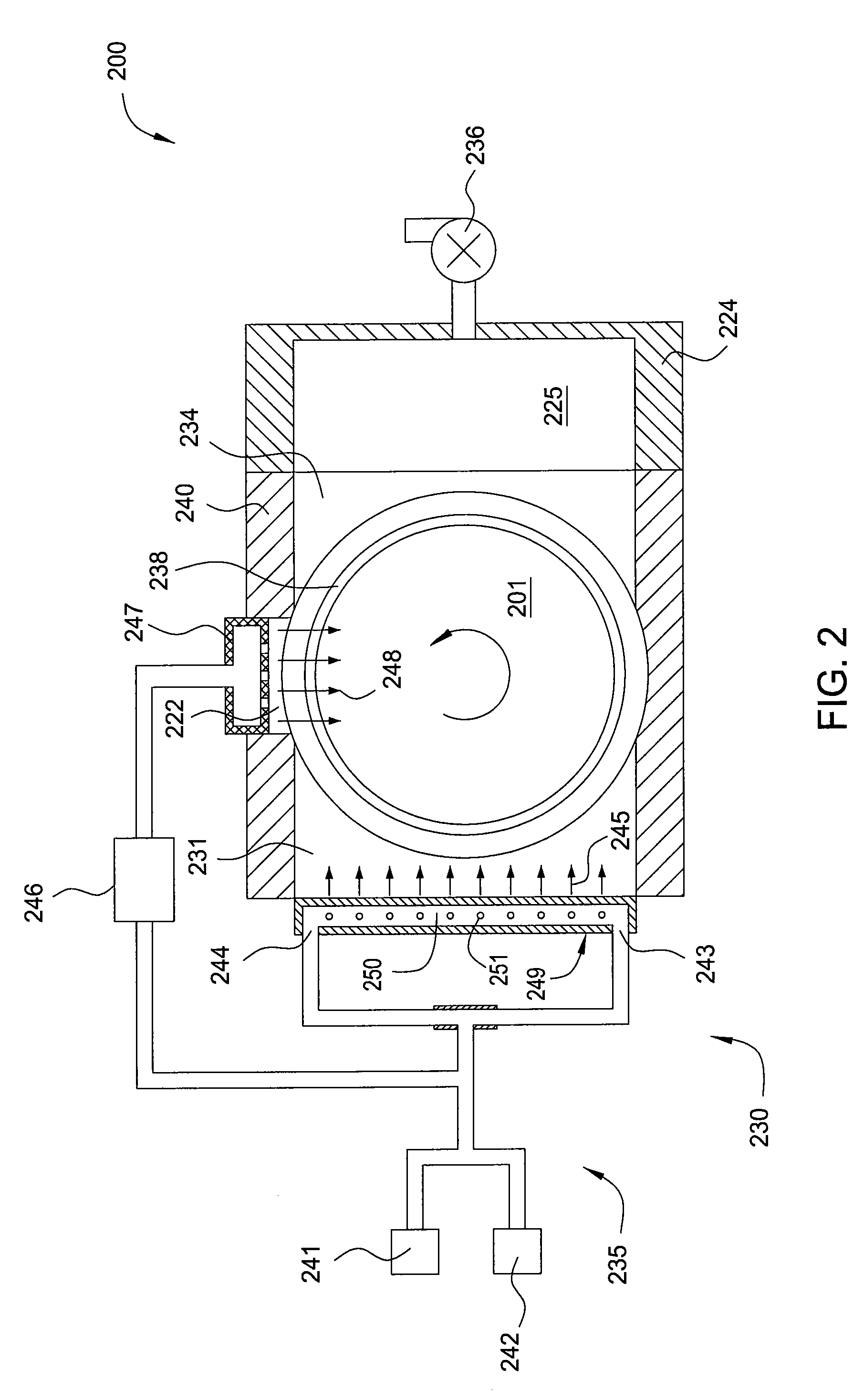 Thermal reactor with improved gas flow distribution