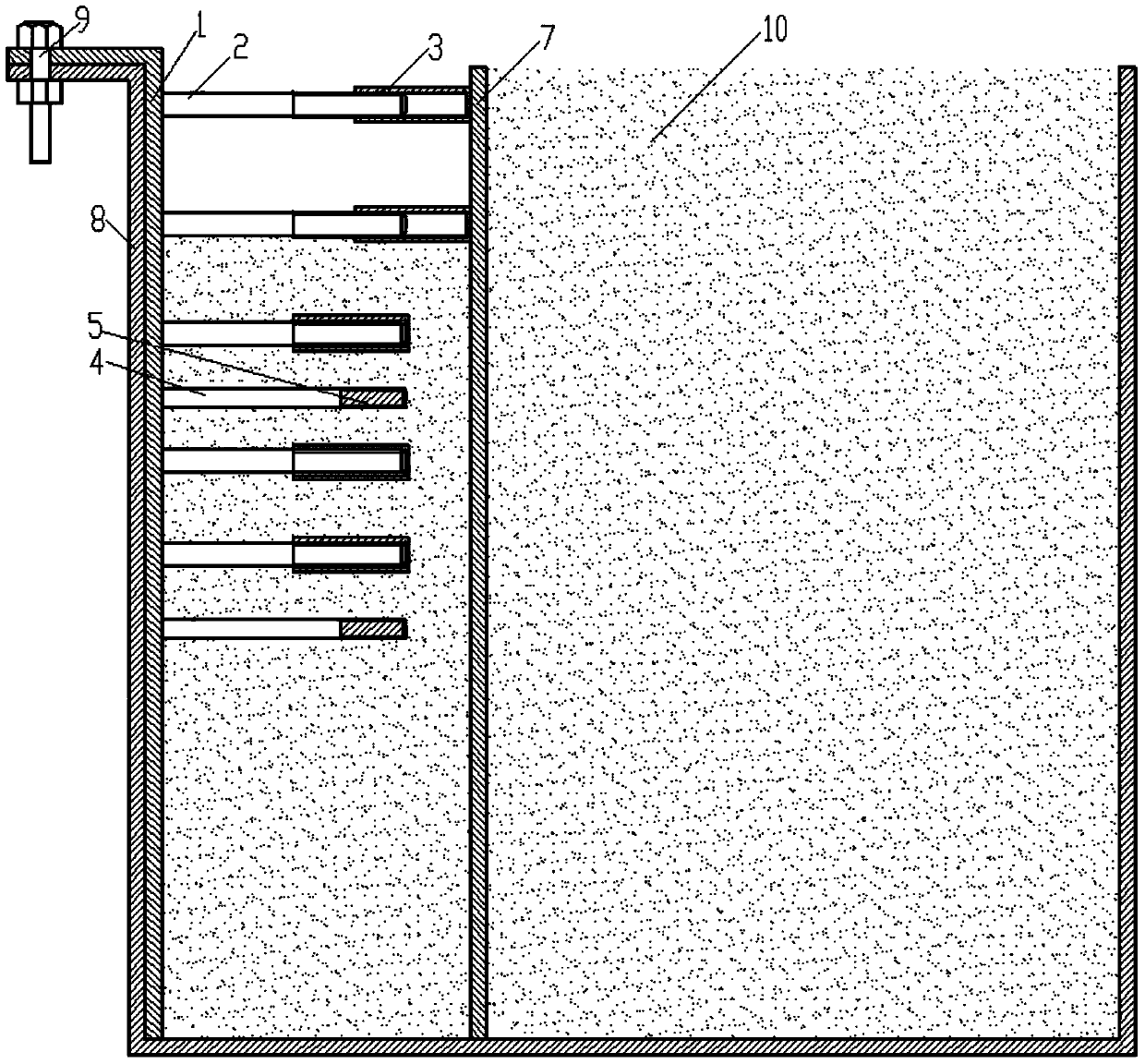 Method for simulation foundation pit excavation inner supporting experiments on basis of simple soil engineering centrifugal machine and special clamp thereof